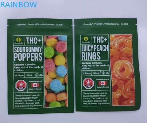 1g 4g 7g 10g অ্যালুমিনিয়াম ফয়েল বাডিস প্যাকেজিং ব্যাগ CBD গামিস পাউচ ডেল্টা 8 জিপার সহ গন্ধ প্রুফ ব্যাগ