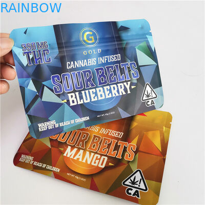 1g 4g 7g 10g অ্যালুমিনিয়াম ফয়েল বাডিস প্যাকেজিং ব্যাগ CBD গামিস পাউচ ডেল্টা 8 জিপার সহ গন্ধ প্রুফ ব্যাগ