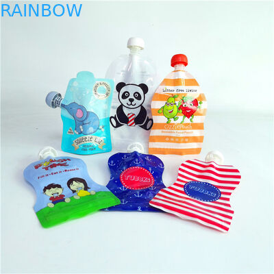 পাইকারি প্লাস্টিকের তরল প্রুফ স্পাউট পাউচ মাইলার ব্যাগ জুসের জন্য তরল ফুড পাউচ প্যাকেজিং প্যাকেট আকৃতির মাইলার ব্যাগ