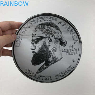 সফট টাচ প্লাস্টিক 3.5g প্যাক মাইলার ব্যাগ ডাই কাট অনিয়মিত পাউচ জিপলক রাউন্ড আকৃতি 7g কুকি পাউচ