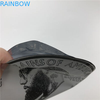 সফট টাচ প্লাস্টিক 3.5g প্যাক মাইলার ব্যাগ ডাই কাট অনিয়মিত পাউচ জিপলক রাউন্ড আকৃতি 7g কুকি পাউচ