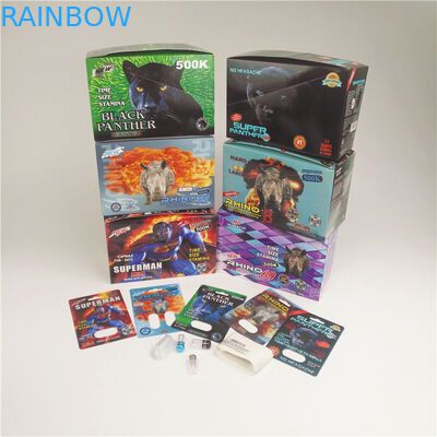 90mic পিলস পেপার কার্ড 3D কার্ড রাইনো 7 প্লাস্টিক ক্যাপসুল ব্লিস্টার হলোগ্রাফিক