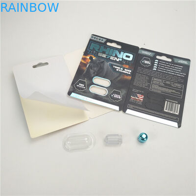 UV প্রিন্টিং 200mic 3D প্যান্থার কার্ড UV ডিসপ্লে সহ পুরুষ বৃদ্ধিকারী বড়ি