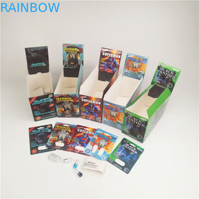 রাইনো 7 প্লাটিনাম 3D পিল প্যাকেজিং কার্ড বক্স ব্লিস্টার মাম্বা পথের