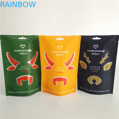 MOPP চাইল্ডপ্রুফ মাইলার ব্যাগ বিল্টং বিফ জার্কি প্যাকেজিং 110 মাইক্রোন