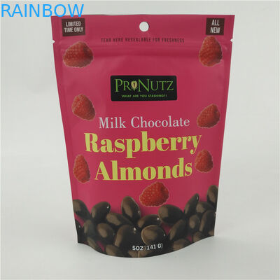 VMPET CMYK ভোজ্য প্লাস্টিক পাউচ হিট সিল করা চকোলেট নাট চিপস 1.2C