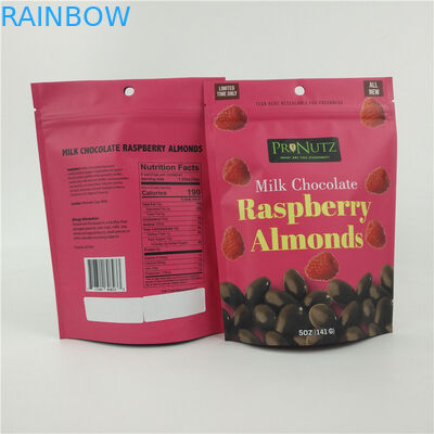 VMPET CMYK ভোজ্য প্লাস্টিক পাউচ হিট সিল করা চকোলেট নাট চিপস 1.2C