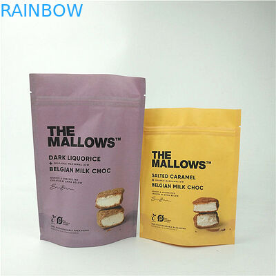 স্ন্যাকস মিল্ক চকলেট ক্রাফট পেপার স্ট্যান্ড আপ পাউচ লেমিনেটেড এমওপিপি পিইটি পিই