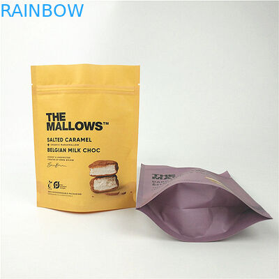স্ন্যাকস মিল্ক চকলেট ক্রাফট পেপার স্ট্যান্ড আপ পাউচ লেমিনেটেড এমওপিপি পিইটি পিই