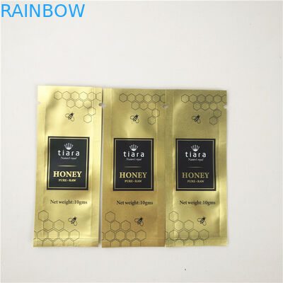 মধুর সিরাপ থ্রি সাইড সিল ব্যাগ CMYK 10C Gravnre প্রিন্টিং টেকসই রিসিলেবল