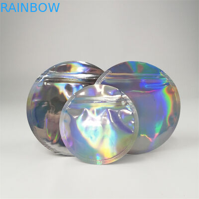 কাস্টমাইজড প্রিন্টিং ভোজ্য গোল আকৃতির প্লাস্টিক পাউচ প্যাকেজিং 3.5g 7g