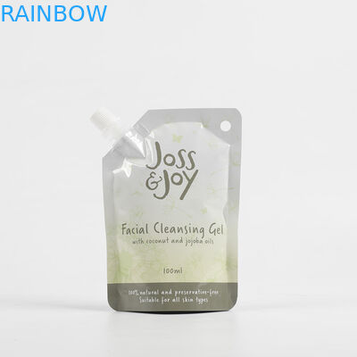 কাস্টম ফয়েল প্লাস্টিকের কসমেটিক স্ট্যান্ড আপ স্পাউট পকেট ফেসিয়াল ক্রিম প্যাকেজিং রিফিল ব্যাগ