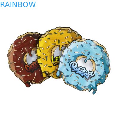 গোলাকার বৃত্ত অনিয়মিত রিসিলেবল ডাই কাট মাইলার ব্যাগ কাস্টম আকৃতি 3.5 7 গ্রাম