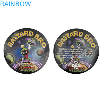 মিক্সড সার্কেল ভোজ্য ডাই কাট আকৃতির মাইলার ফয়েল প্যাকেজিং ব্যাগ গন্ধ প্রমাণ 3.5 গ্রাম