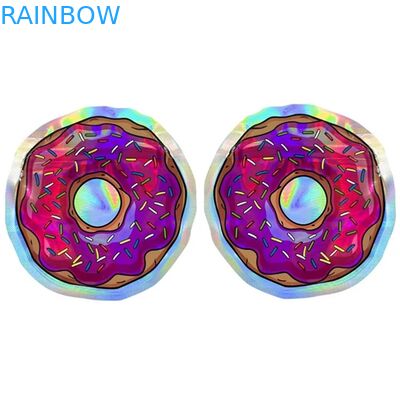 স্মেল প্রুফ মাইলার এডিবল প্লাস্টিক ব্যাগ ফুলের বীজ হলোগ্রাফিক গোলাকার আকৃতির ব্যাগ 3.5G