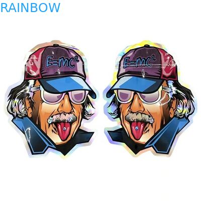 স্মেল প্রুফ মাইলার এডিবল প্লাস্টিক ব্যাগ ফুলের বীজ হলোগ্রাফিক গোলাকার আকৃতির ব্যাগ 3.5G