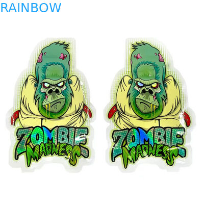 স্মেল প্রুফ মাইলার এডিবল প্লাস্টিক ব্যাগ ফুলের বীজ হলোগ্রাফিক গোলাকার আকৃতির ব্যাগ 3.5G