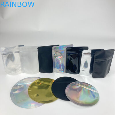 চাইল্ড রেজিস্ট্যান্ট সার্কেল হলোগ্রাফিক পাউচ ব্যাগ অ্যালুমিনিয়াম ফয়েল ফুলের বীজ মাইলার এক্সিট ব্যাগ