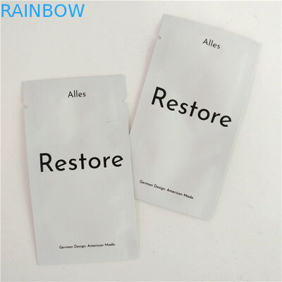 হিট সিল করা প্রসাধনী নমুনা প্যাকেজিং স্যাচেস ফ্ল্যাট পাউচ মাইলার ফয়েল 3 সাইড সিল ব্যাগ