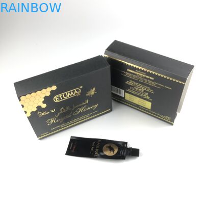 সোনার ফয়েল ডিসপ্লে বক্স সহ 10 গ্রাম কাঁচা মধু তরল প্যাকেজিং ব্যাগ স্যাচেট