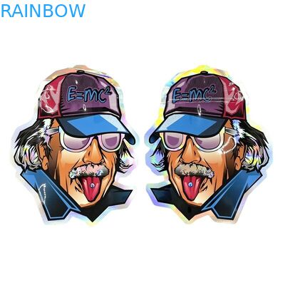 কাস্টম অনিয়মিত আকার মাইলার প্লাস্টিক জিপার ব্যাগ গন্ধ প্রমাণ 3.5g 7g