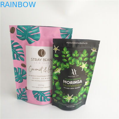 কফি সিবিডি স্ট্যান্ড আপ মাইলার ব্যাগ 3.5 গ্রাম প্লাস্টিক পিই 50 - 200 মাইক্রন পুরুত্ব