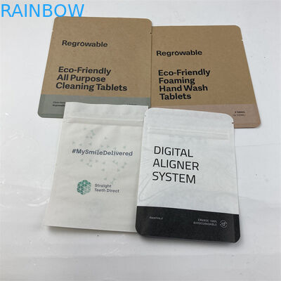 স্ন্যাক ক্যান্ডির জন্য ডিজিটাল প্রিন্টিং কম্পোস্টেবল পেপার ব্যাগ ইকো ফ্রেন্ডলি ফুড গ্রেড