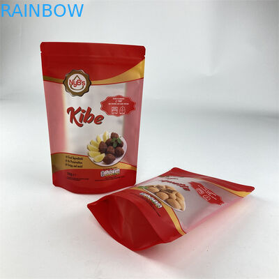কাস্টম ফুড ভোজ্য স্ট্যান্ড আপ পাউচ বাদাম কাজু চিনাবাদাম প্যাকেজিং পরিষ্কার জিপ লক পাউচ