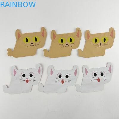 ফুড গ্রেড ইউনিক শেপ ফয়েল প্যাকেজিং ব্যাগ ডিজিটাল প্রিন্টিং ডাই কাট স্ট্যান্ড আপ জিপার পাউচ