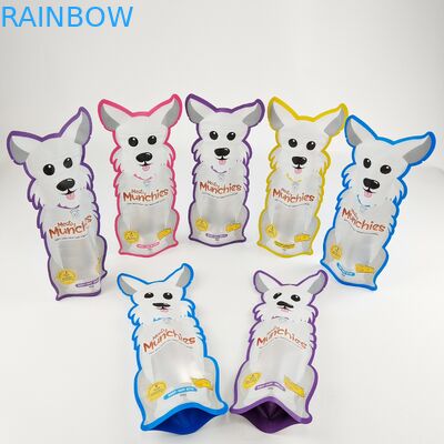 ডিজিটাল প্রিন্ট ফয়েল প্যাকেজিং ব্যাগ অনিয়মিত প্লাস্টিক ডাই কাট ভোজ্য খাদ্য জিপার পাউচ