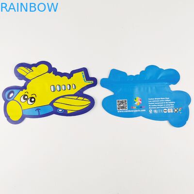 বিশেষ আকৃতির কাস্টম প্রিন্টেড মাইলার ব্যাগ ডাই কাট অনিয়মিত পাউচ জিপার দিয়ে