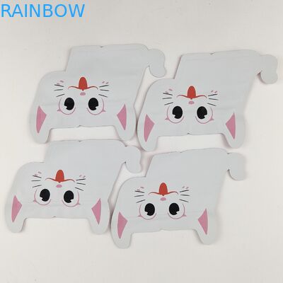 প্লাস্টিকের আকৃতির জিপলক মাইলার ব্যাগ চাইল্ডপ্রুফ ডিজিটাল প্রিন্ট অনিয়মিত ফয়েল প্যাকেজিং ব্যাগ