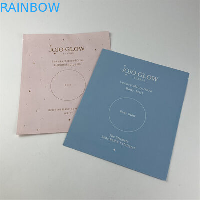 মেক আপ ক্লিনজিং প্যাডের জন্য ডিজিটাল প্রিন্টেড OEM পুনঃব্যবহারযোগ্য PLA কম্পোস্টেবল স্যাচেট ফ্ল্যাট ব্যাগ