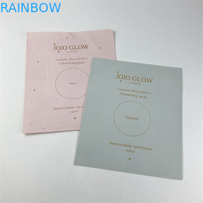 মেক আপ ক্লিনজিং প্যাডের জন্য ডিজিটাল প্রিন্টেড OEM পুনঃব্যবহারযোগ্য PLA কম্পোস্টেবল স্যাচেট ফ্ল্যাট ব্যাগ