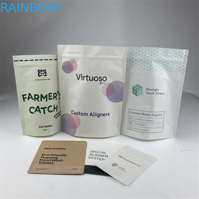 দাঁত পরিষ্কার অ্যালাইনার মাইলার প্যাকেজিং ব্যাগ MOPP ক্রাফ্ট পেপার PE একপাশে স্বচ্ছ