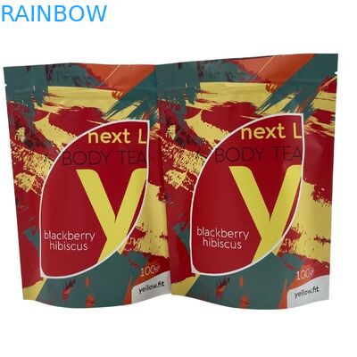 খাদ্য চা কফি প্যাকেজিং জন্য আর্দ্রতা প্রমাণ জিপার স্ট্যান্ড আপ পাউচ