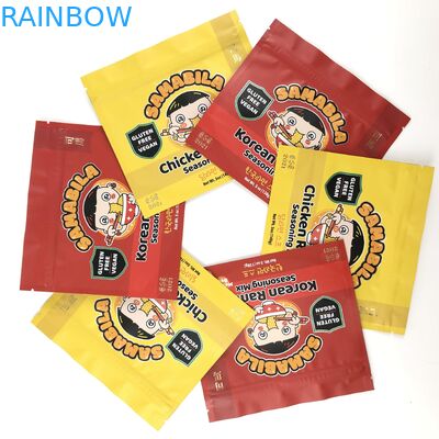 স্বচ্ছ কাস্টম প্রিন্টেড মাইলার ব্যাগ গন্ধ প্রুফ থলি 3.5 গ্রাম ভোজ্য জিপলক ফয়েল ব্যাগ