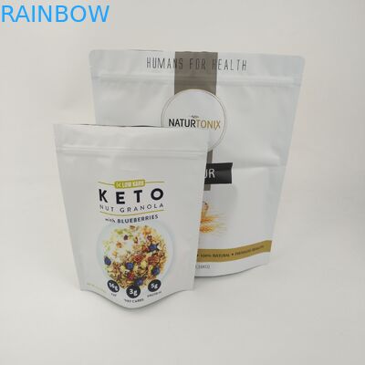 রঙিন ফুড প্যাকিং ব্যাগ স্ট্যান্ড আপ ফুড গ্রেড লেমিনেটেড অ্যালুমিনিয়াম ফয়েল মাইলার জিপ লক ব্যাগ