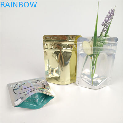 রঙিন ফুড প্যাকিং ব্যাগ স্ট্যান্ড আপ ফুড গ্রেড লেমিনেটেড অ্যালুমিনিয়াম ফয়েল মাইলার জিপ লক ব্যাগ