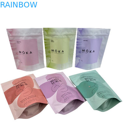 বডি স্ক্রাব বাথ সল্টের জন্য জিপার মাইলার স্ট্যান্ড আপ পাউচ গ্র্যাভনর প্রিন্টিং