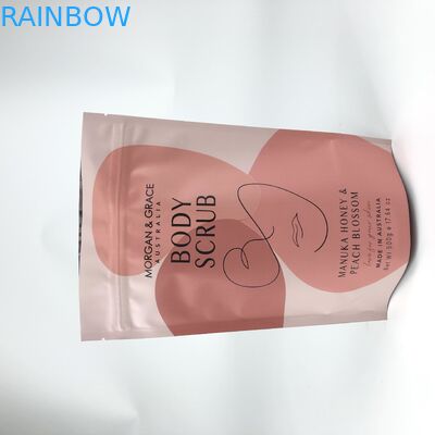 বডি স্ক্রাব বাথ সল্টের জন্য জিপার মাইলার স্ট্যান্ড আপ পাউচ গ্র্যাভনর প্রিন্টিং