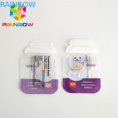 কাস্টম প্রিন্টেড ডাই কাট মাইলার ব্যাগ 3.5 গ্রাম হলোগ্রাফিক হলোগ্রাম জিপলক বিশেষ আকৃতির ব্যাগ