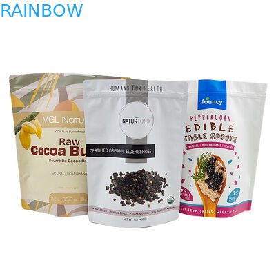 জিপার গন্ধ প্রমাণ সহ কাস্টমাইজড ভোজ্য প্যাকেজিং স্ট্যান্ড আপ পাউচ ব্যাগ