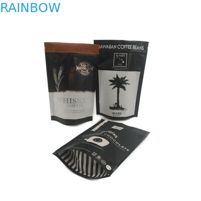 আপনার লোগো সহ কফি চা প্যাকেজিং হোয়াইট ফ্রস্টেড জিপলক ব্যাগের গন্ধ প্রমাণ