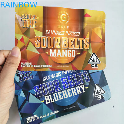 সিবিডি আগাছা মারিজুয়ানা প্যাকেজিং ব্যাগ 420 ডিজিটাল প্রিন্টিং ডয়প্যাক ডাই কাট হার্বাল ধূপ