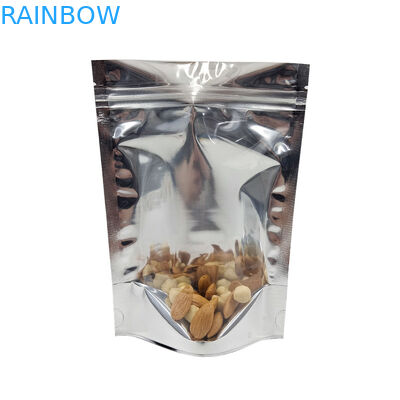 সিএমওয়াইকে অ্যালুমিনিয়াম ফয়েল প্যাকেজিং মাইলার ডয়প্যাক ক্লিয়ার উইন্ডো ফ্রন্ট সিলভার ব্যাক স্ট্যান্ড আপ রিসিলেবল