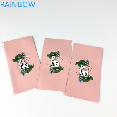 শুকনো ফুলের প্যাকেজিং পিঙ্ক হিট মাইলার ব্যাগ প্রিন্টিং সেন্টার সিল করা পাউচ তিন পাশে