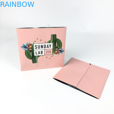 শুকনো ফুলের প্যাকেজিং পিঙ্ক হিট মাইলার ব্যাগ প্রিন্টিং সেন্টার সিল করা পাউচ তিন পাশে