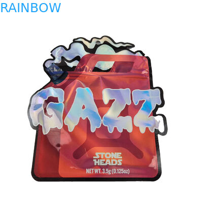 কাস্টম প্রিন্টেড শেপ ডাই কাট মাইলার ব্যাগ 1g 3.5g 7g 14g 28g ভোজ্য কুকি ক্যান্ডির জন্য