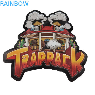 3.5g সিল করা গন্ধ প্রুফ মাইলার ব্যাগ কাস্টম মুদ্রিত অনন্য বিশেষ ডাই কাট অনিয়মিত আকৃতির